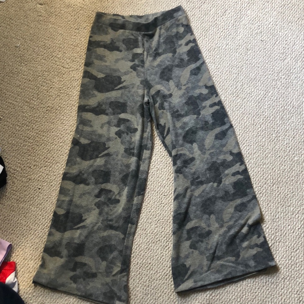Camo bell bottom high waisted pants